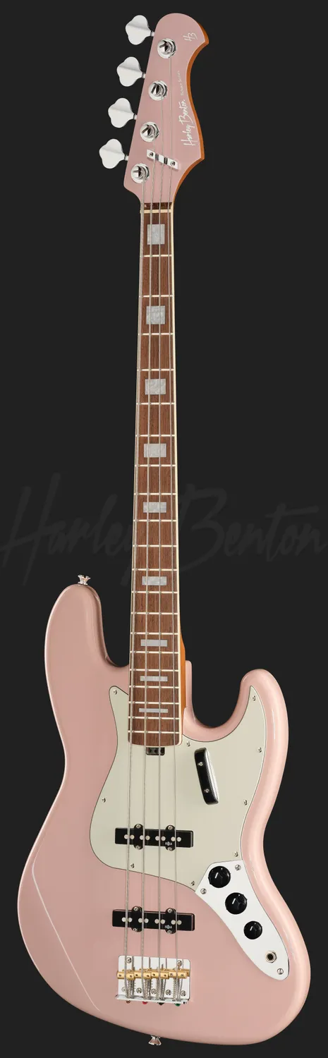 Harley Benton MV-4JB E-Bass Shell Pink 4-saitig