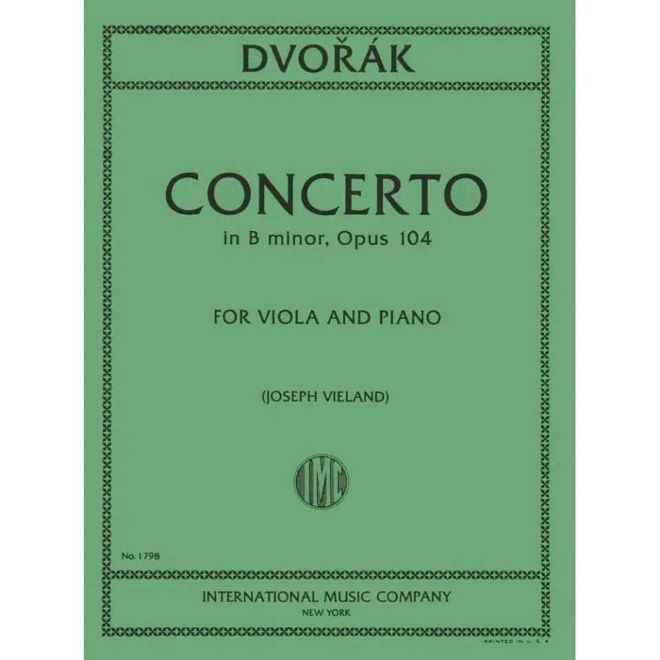 Shar Music Dvorak Konzert h-moll Op 104 Noten Viola Klavier