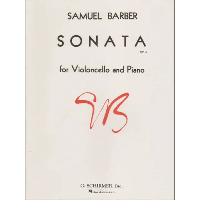 Schirmer Barber Sonata Op 6 Cellonoten Cello Klavier c-moll