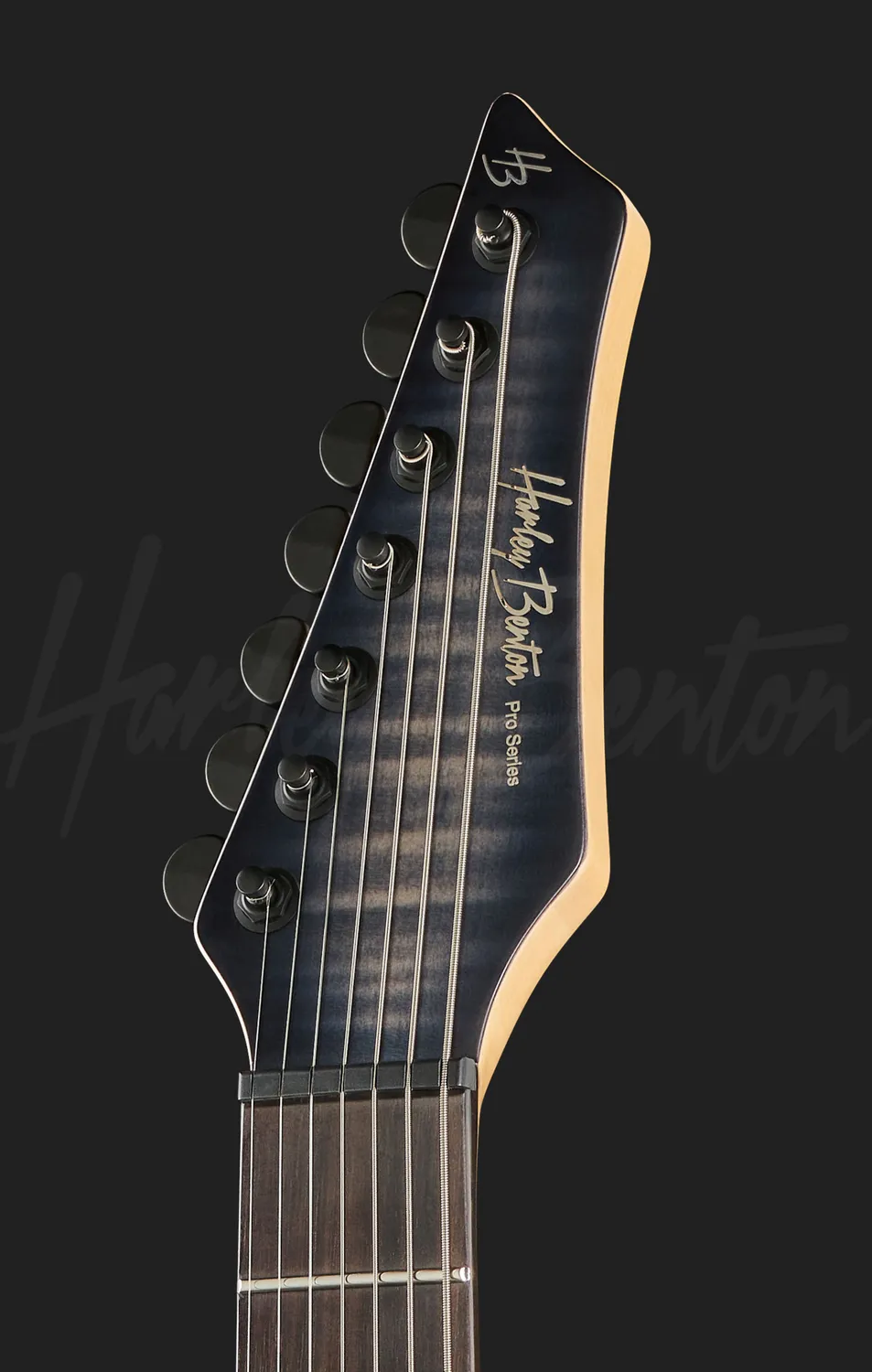 Harley Benton Amarok-7 E-Gitarre LH Flame Burst 7-saitig EMG