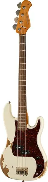 Harley Benton Vintage PB-62HA E-Bass Aged Olympic White