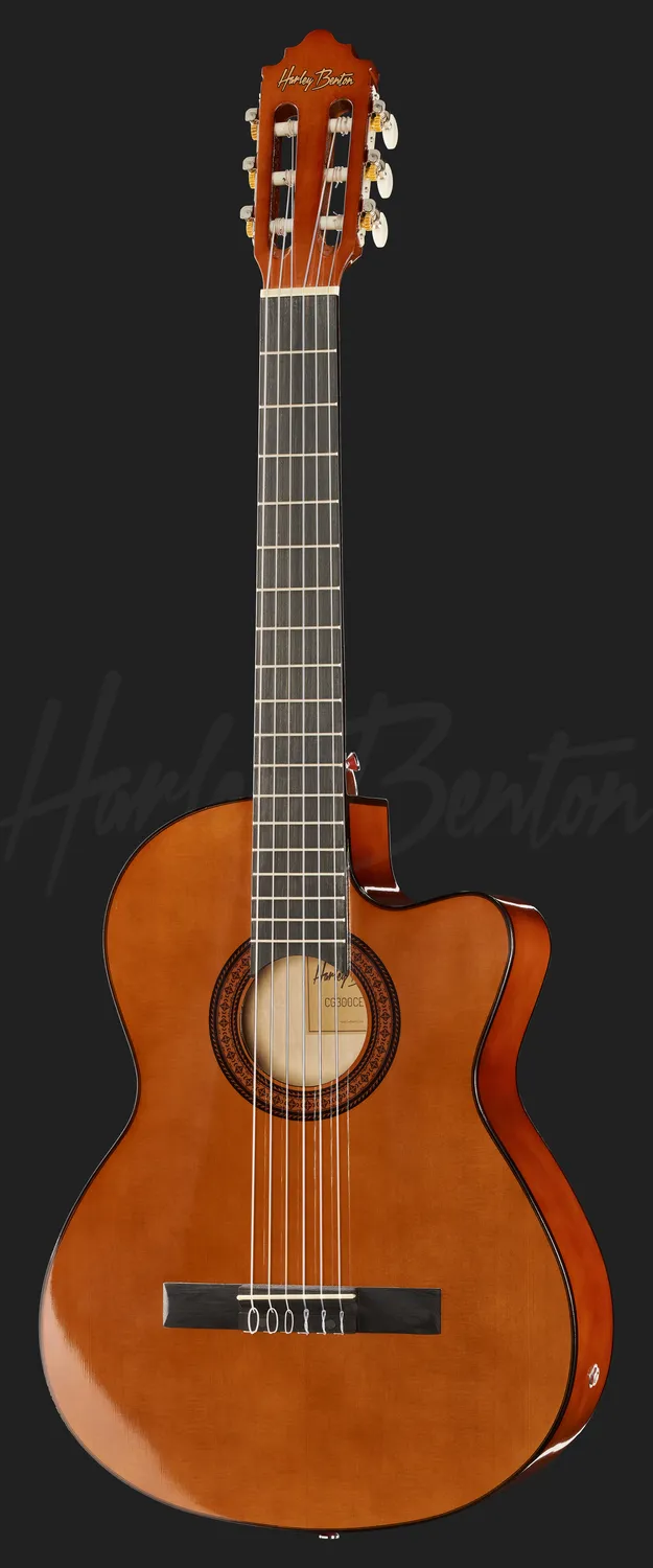 Harley Benton CG-300CE NT Klassikgitarre Natur Cutaway