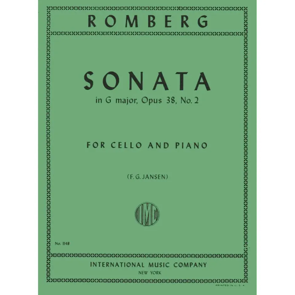 International Music Romberg Sonate G-Dur op.38 Nr.2 Cello