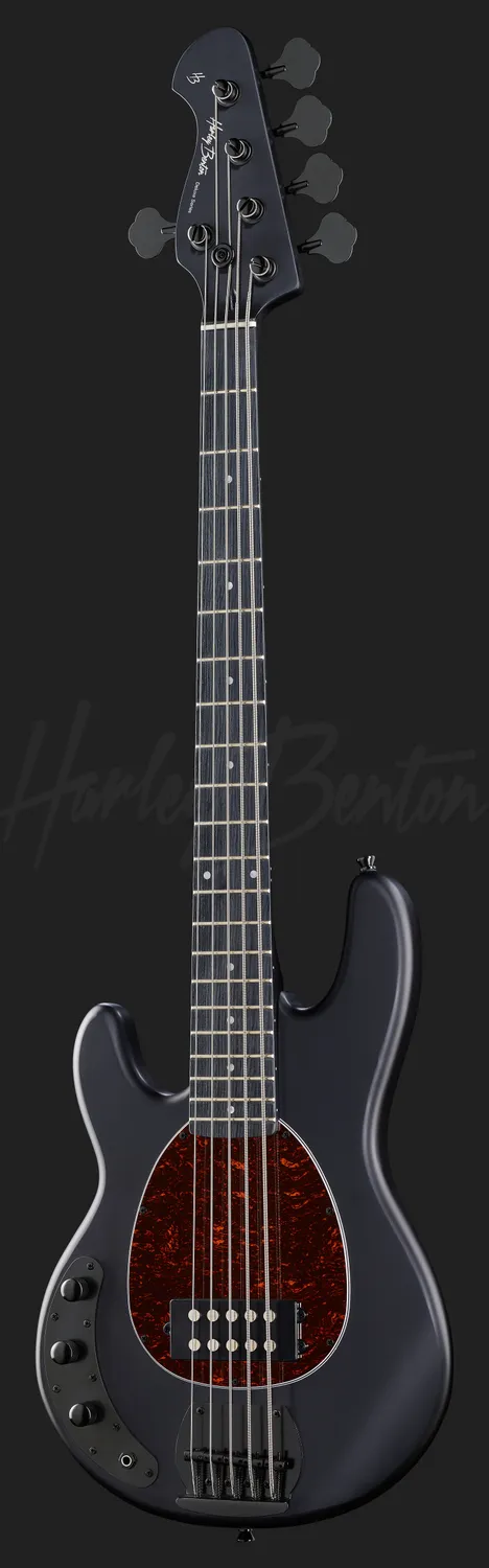 Harley Benton MB-5LH 5-Saiter E-Bass Linkshänder Satin Black
