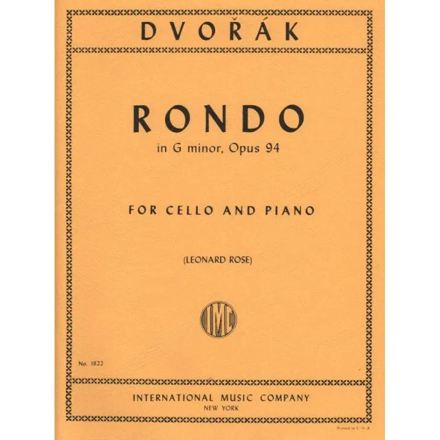 Shar Music Dvorak Rondo g-Moll op. 94 Noten Cello Klavier