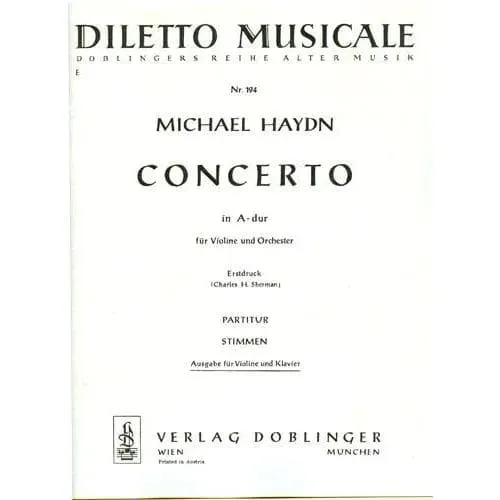 Shar Music Haydn Concerto A-Dur Violinenoten Violine Klavier