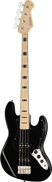 Harley Benton Vintage JB-75MN E-Bass Schwarz Esche