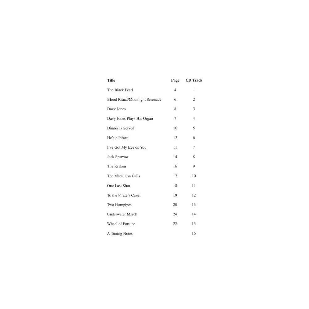 Hal Leonard Pirates of the Caribbean Violine Notenbuch