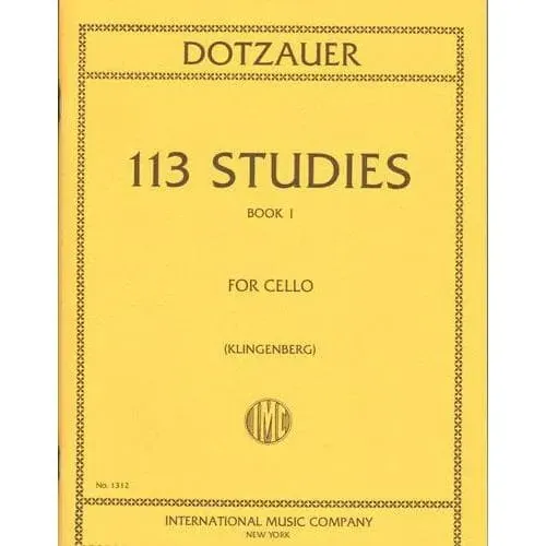 Dotzauer 113 Etüden Cello Vol.1 Nr.1-34 Noten Klingenberg