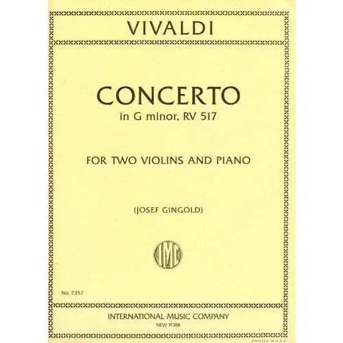 Shar Music Vivaldi Konzert g-moll Op.21 Nr.2 Noten 2 Violinen