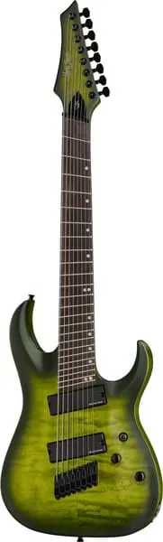 Harley Benton Progressive MultiScale-8 NT QEB 8-Saiter grün