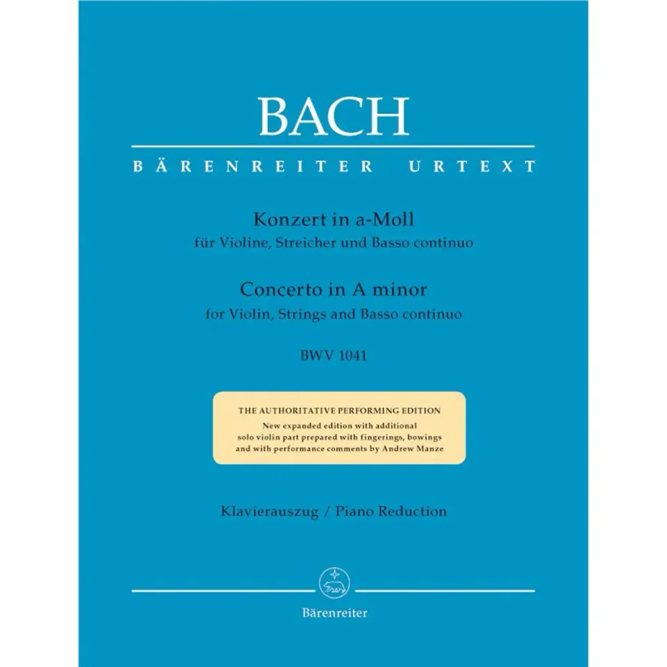 Bärenreiter Bach Konzert a-moll BWV 1041 Violinenoten Urtext