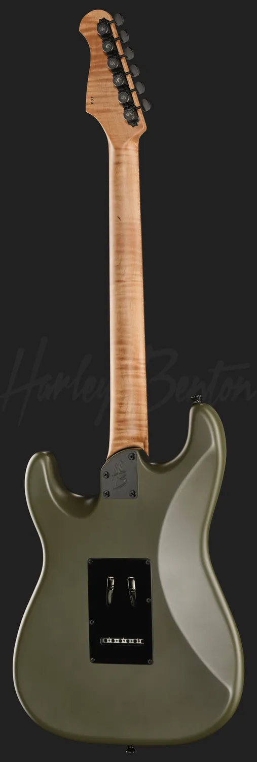 Harley Benton Deluxe ST-Modern Plus HSS MOD E-Gitarre Oliv