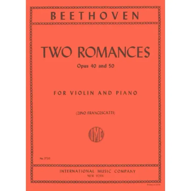 Beethoven Two Romances Op 40 50 Violinnoten Klavier