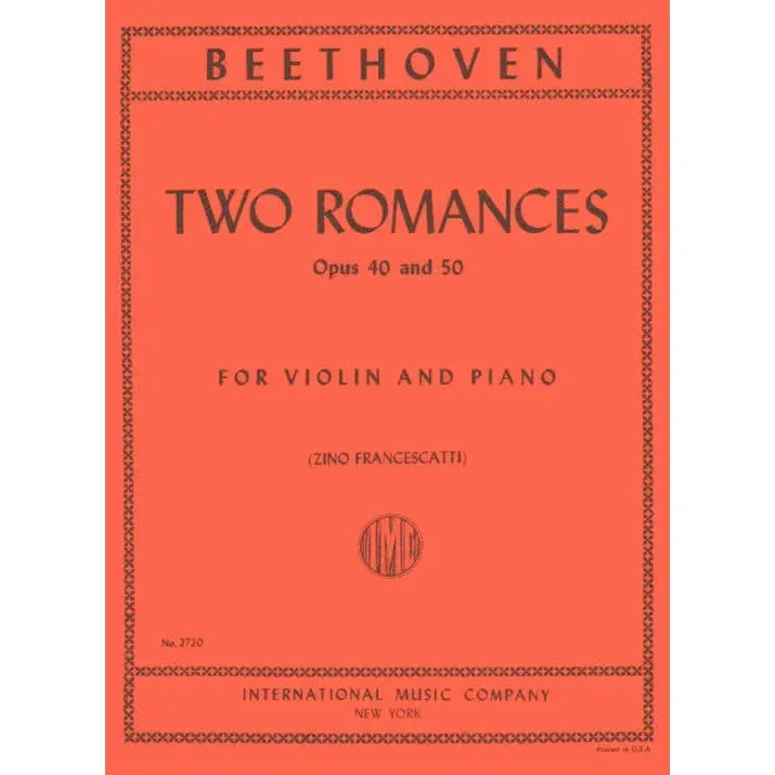 Beethoven Two Romances Op 40 50 Violinnoten Klavier