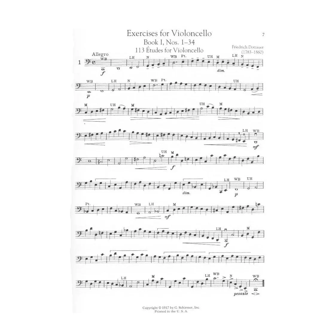Schirmer Dotzauer Übungen Heft 1-2 Noten Cello