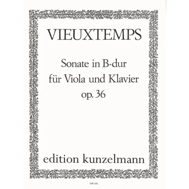 Kunzelmann Vieuxtemps Sonata B-Dur Op 36 Noten Viola Klavier