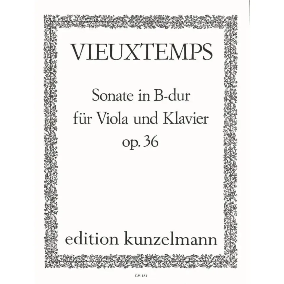 Kunzelmann Vieuxtemps Sonata B-Dur Op 36 Noten Viola Klavier