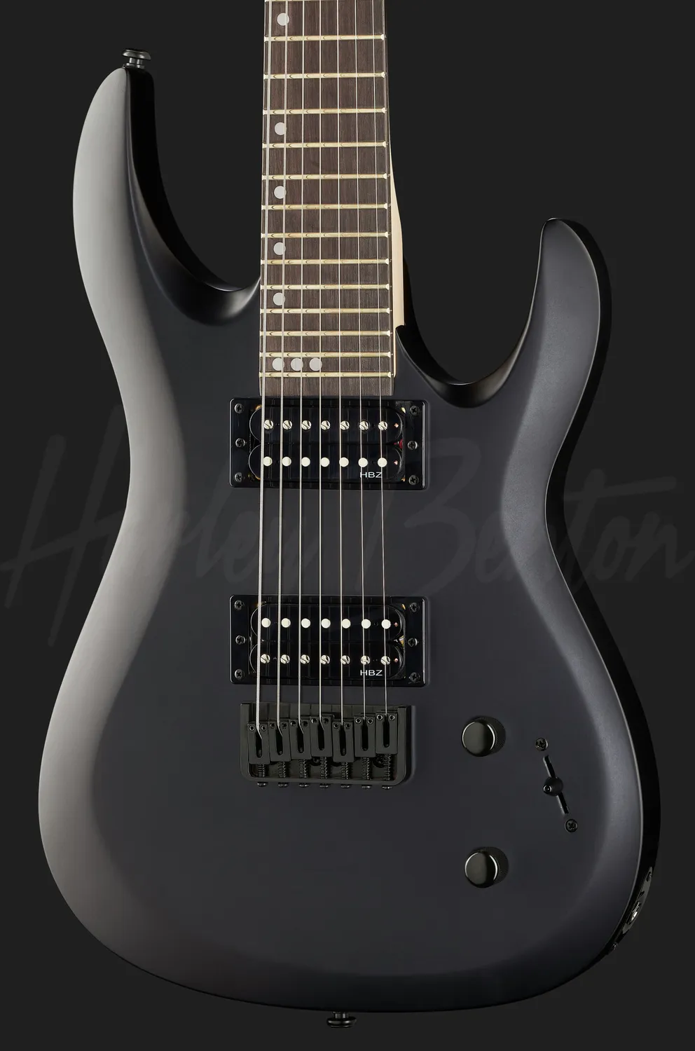 Harley Benton Rock R-457 Active E-Gitarre Schwarz HBZ-Pickups