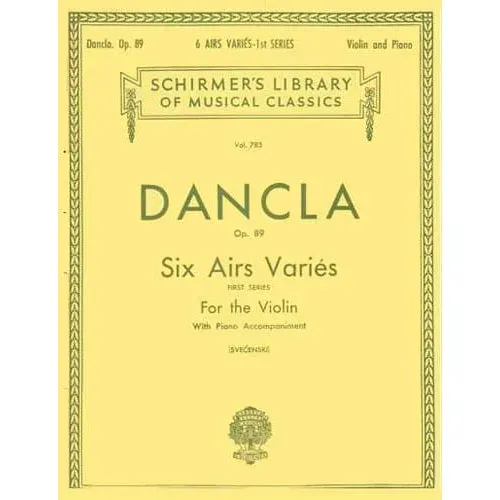 Dancla 6 Airs Variés Op. 89 Violinennoten Violine Klavier