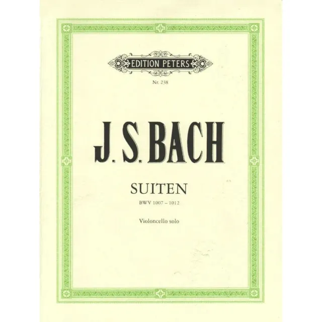 Peters Bach 6 Suiten BWV 1007-1012 Cellonoten Becker Solo