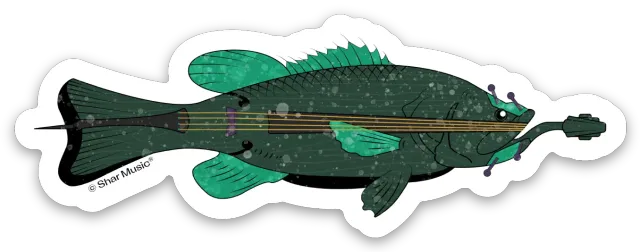 Shar Bass Fish Kontrabass Aufkleber Fisch