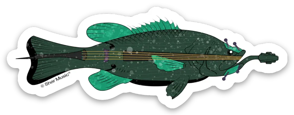 Shar Bass Fish Kontrabass Aufkleber Fisch