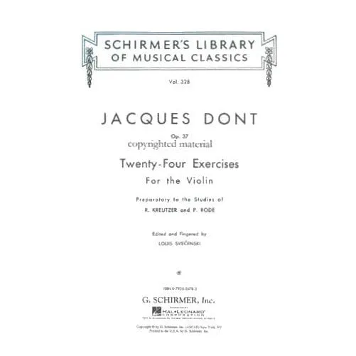 Dont 24 Etüden Op.37 Violine Noten Schirmer für Fortgeschrittene