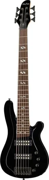 Harley Benton Pro B-650 E-Bass Schwarz 6-saitig Aktiv