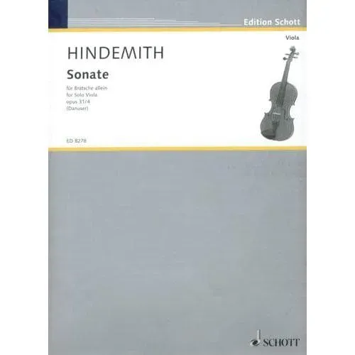 Schott Hindemith Sonate Op 31 Nr 4 Noten Viola solo