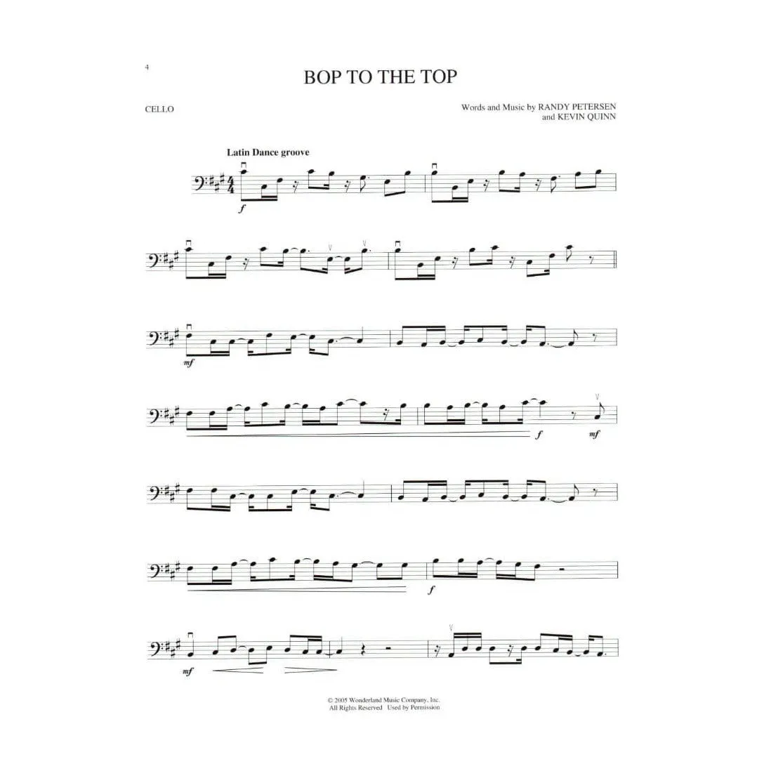 Hal Leonard High School Musical Cello Noten Buch