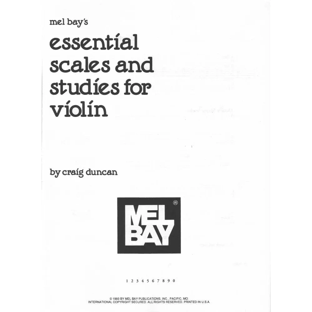 Duncan Essential Scales Studies Violine Noten Mel Bay