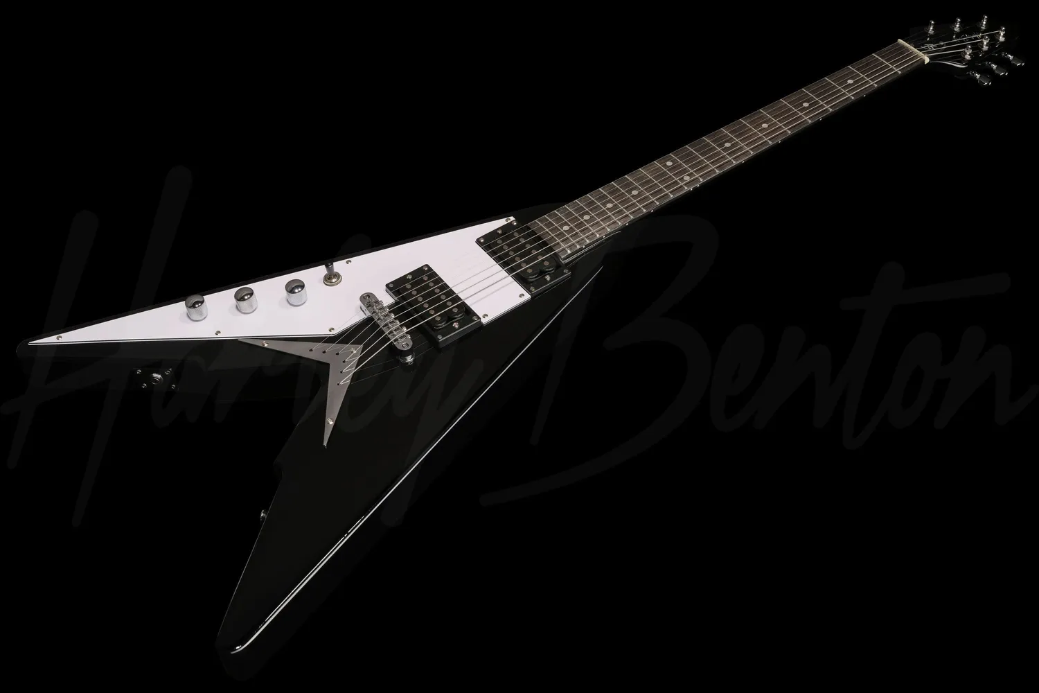 Harley Benton Victory-BK LH E-Gitarre Black Linkshänder Pappel