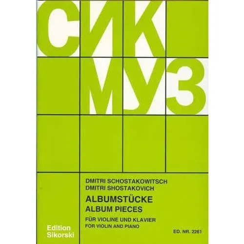 Sikorski Schostakowitsch Albumstücke Violannoten Klavier