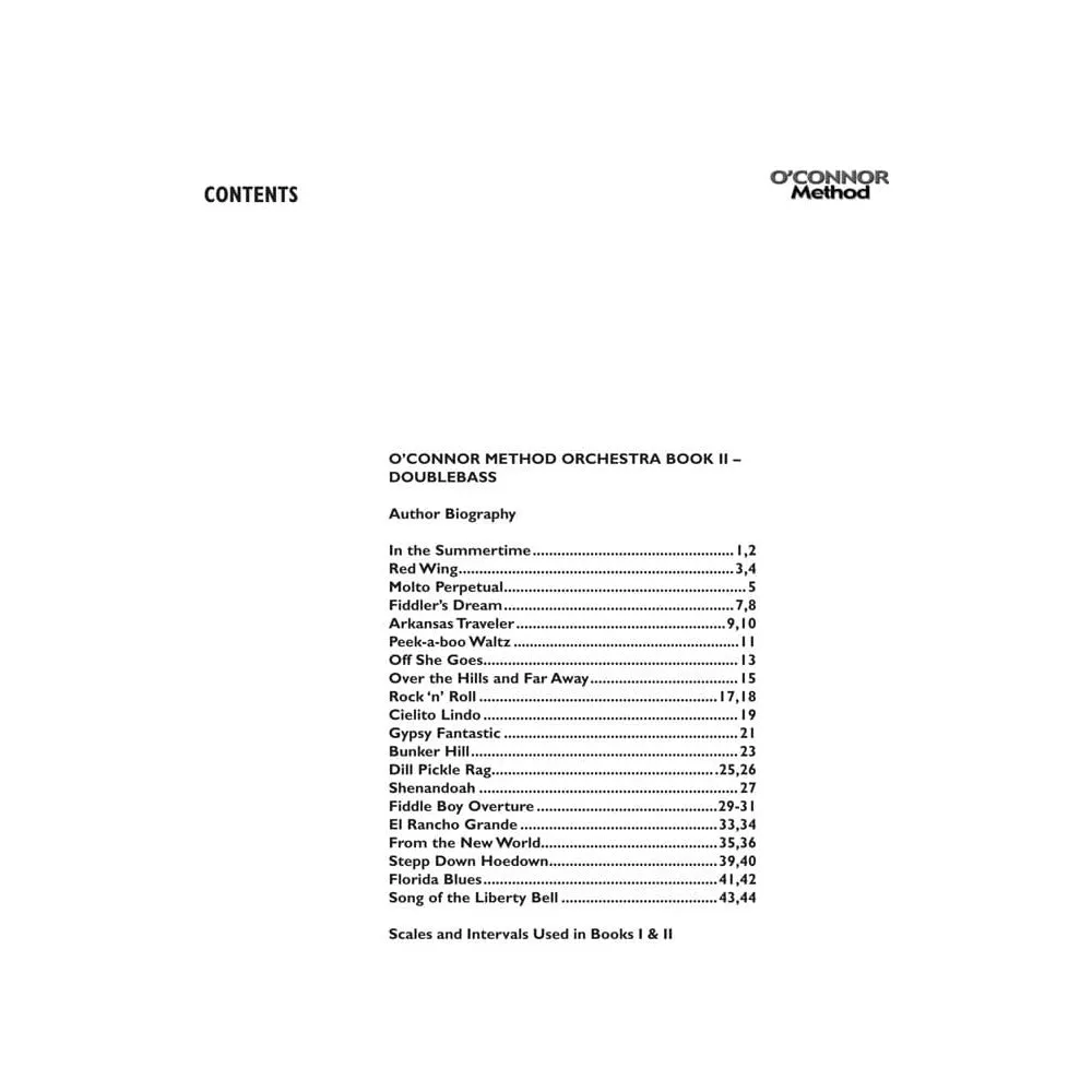 OConnor Method Orchestra Book II Kontrabassnoten Bass