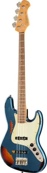 Harley Benton JB-62HA LPB over SB E-Bass Erle aged