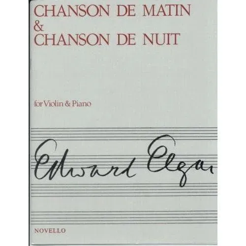 Novello Elgar Chanson Matin Nuit Violinennoten