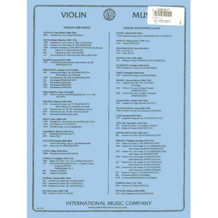 Saint-Saens Konzert Nr 3 h-moll Op 61 Violine Klavier Noten