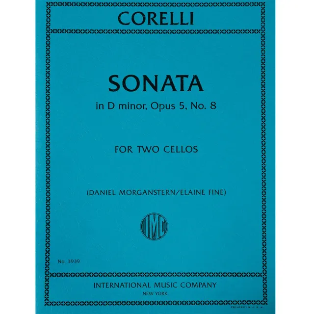 Shar Music Corelli Sonate d-moll Op.5 Nr.8 Noten für 2 Celli