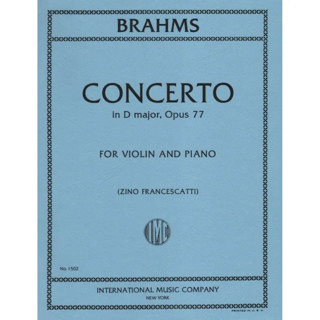 Brahms Violinkonzert D-Dur Op.77 Francescatti Noten Violine