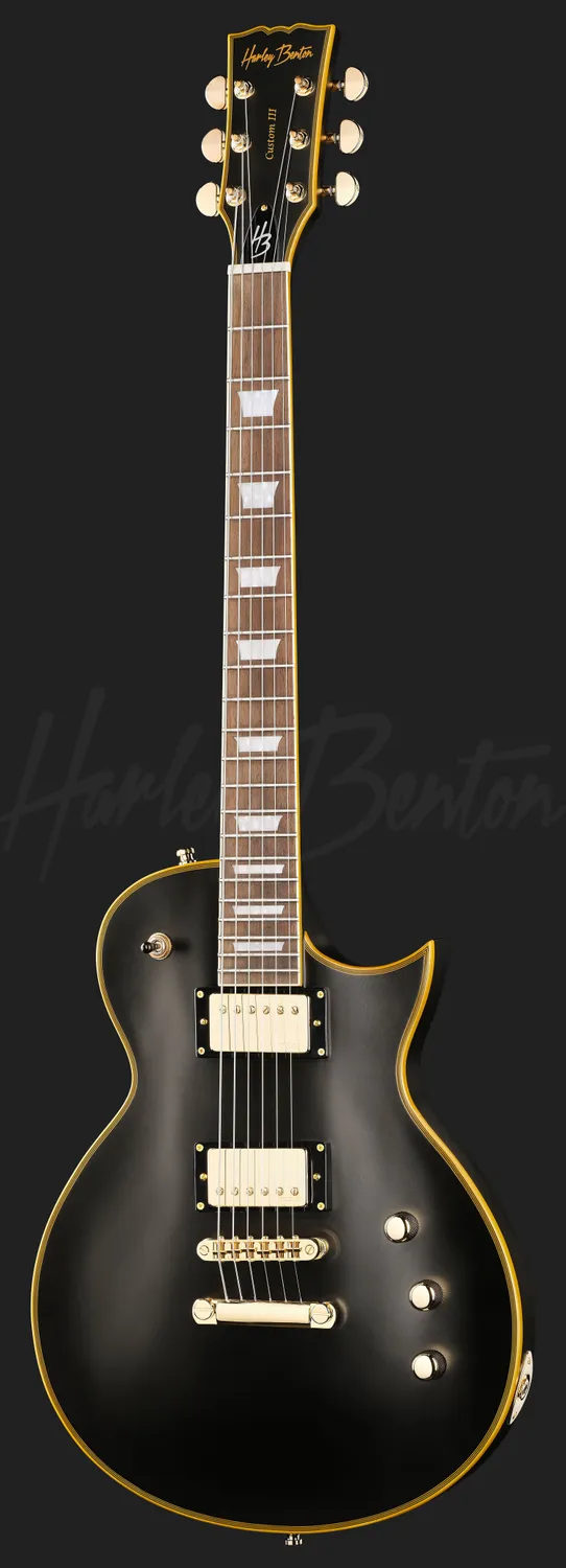 Harley Benton SC-Custom III E-Gitarre Vintage Black Tesla
