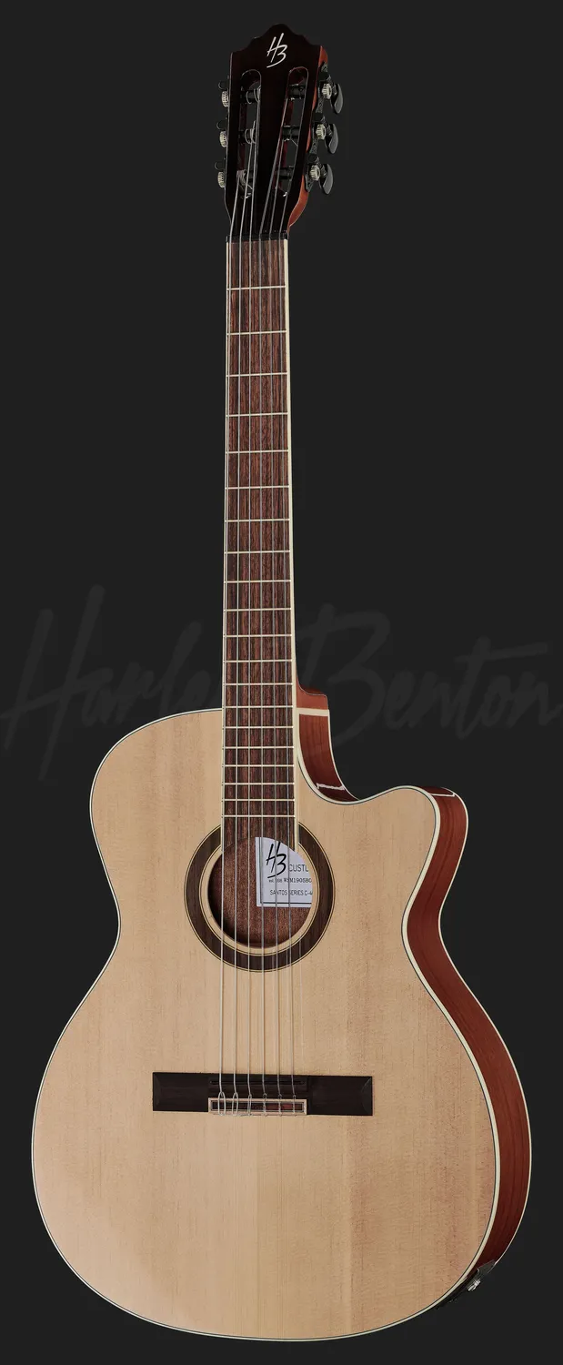 Harley Benton Santos C-40SCE NT Konzertgitarre Natur Cutaway