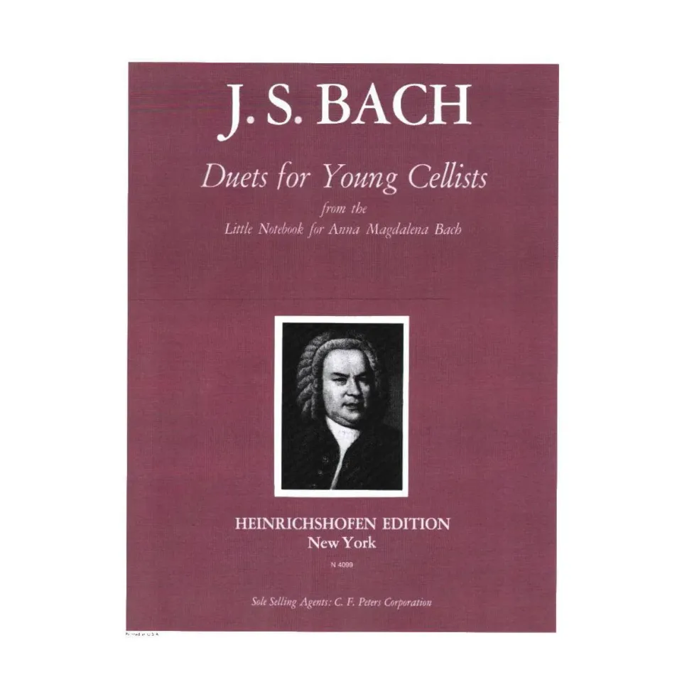 Shar Music Bach Duette junge Cellisten Noten 2 Celli