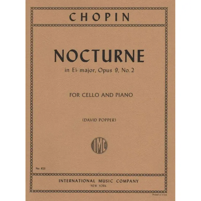 International Chopin Nocturne Es-Dur Noten Cello Klavier op.9