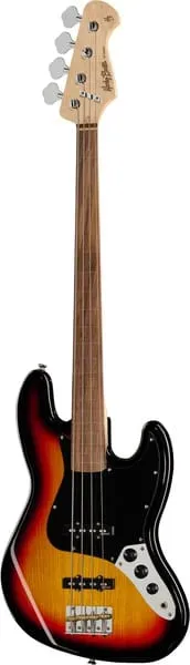 Harley Benton Vintage JB-75FL E-Bass Fretless Sunburst
