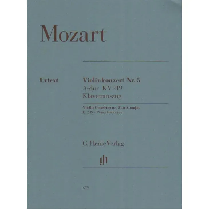 Henle Mozart Violinkonzert Nr 5 A-Dur K 219 Noten