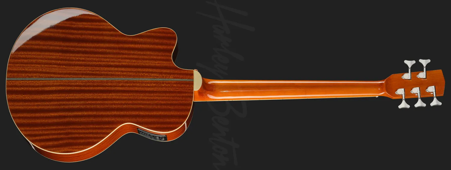 Harley Benton B-35 Akustikbass 5-saitig Natur Mahagoni