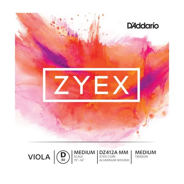 DAddario Zyex Viola D-Saite lang Alu mittel 16 Zoll