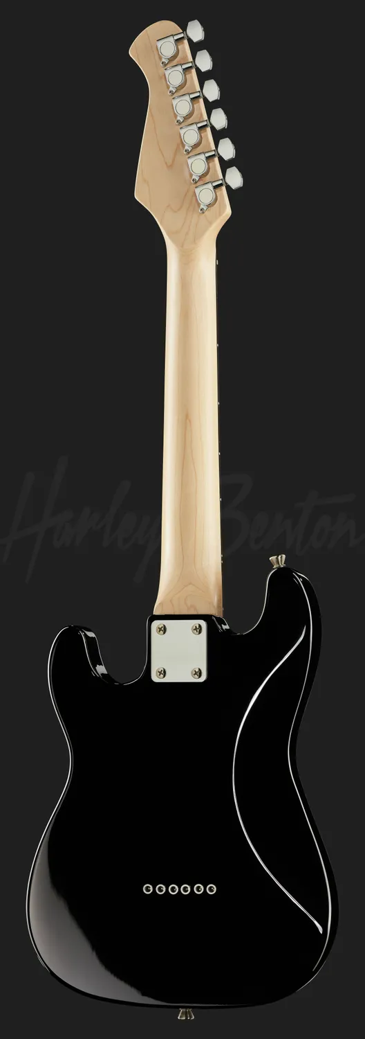 Harley Benton Student ST-Shorty BK E-Gitarre Schwarz Kurzmensur