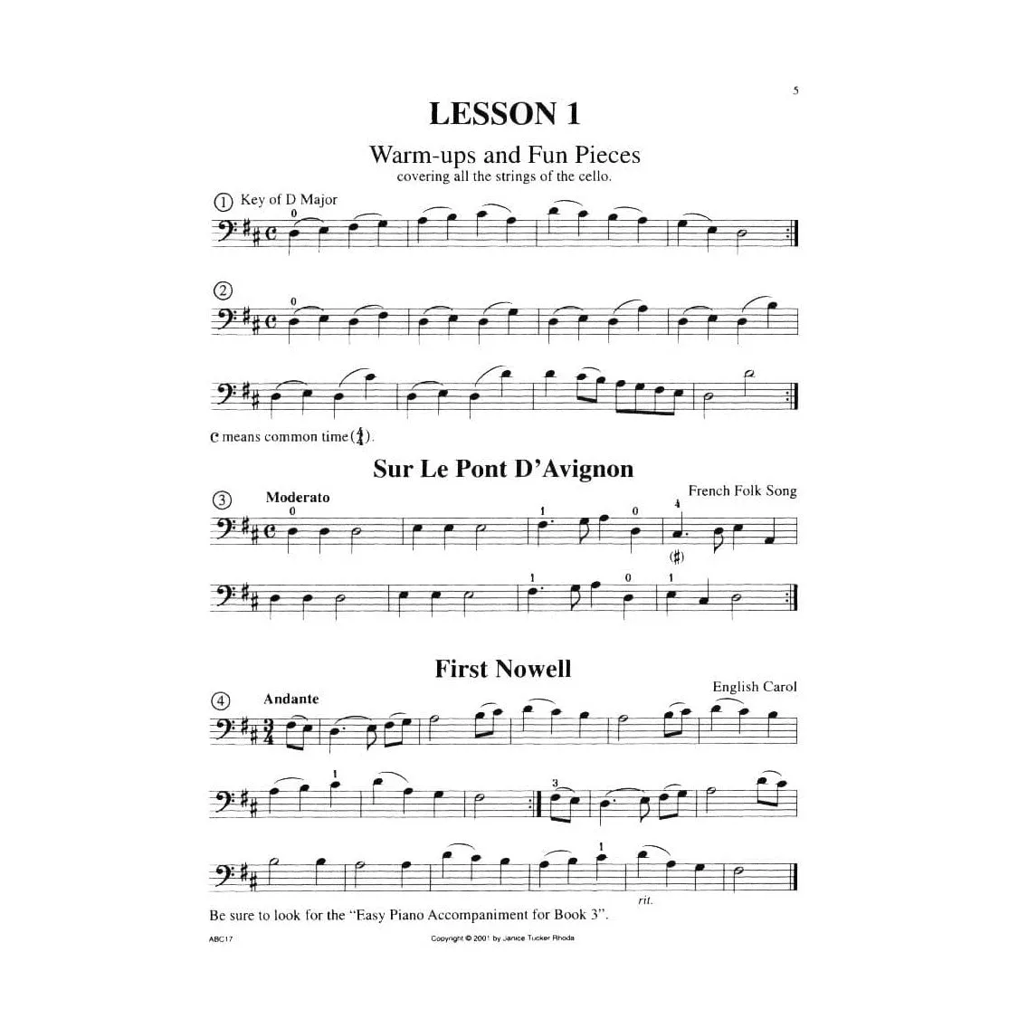 Carl Fischer Rhoda ABCs of Cello Advanced Book 3 Noten Cello